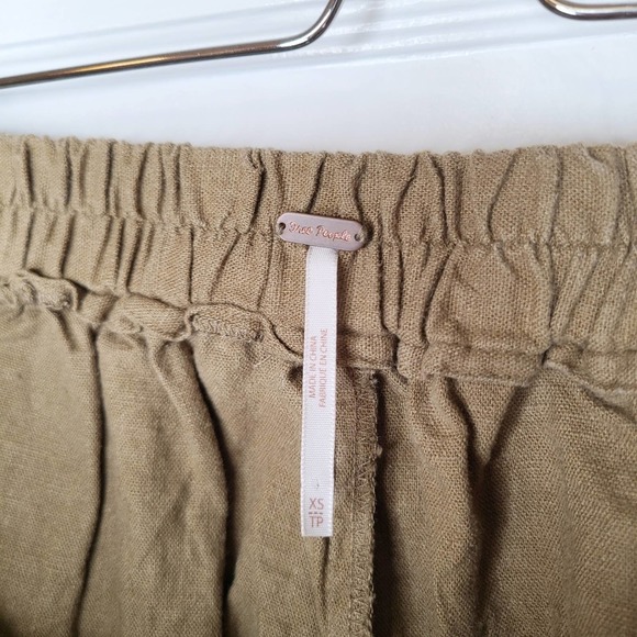 Free People Silver Springs Lace Up Linen Shorts - Picture 7 of 8